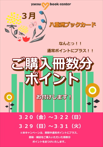 ３月ご購入冊数分ポイントキャンペーンポスター